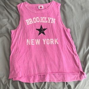 Brooklyn New York Pink Tank Top
